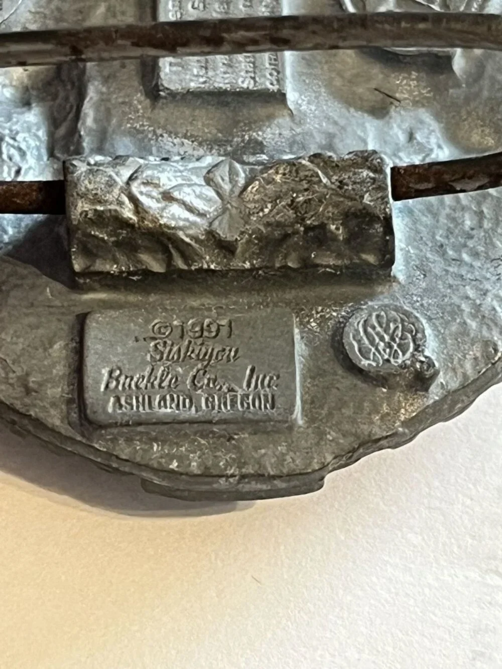 Vintage National Guard Enamel Belt‎ Buckle 3